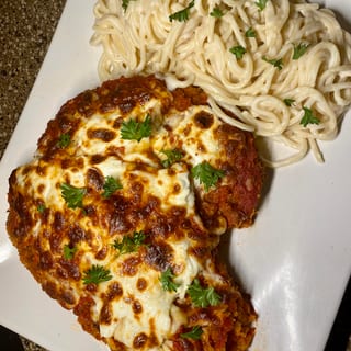 BAKED CHICKEN PARMESAN Alfredo PASTA