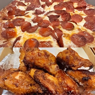 Carry Out Large 2 Topping  Pizza & 10 Wings Special